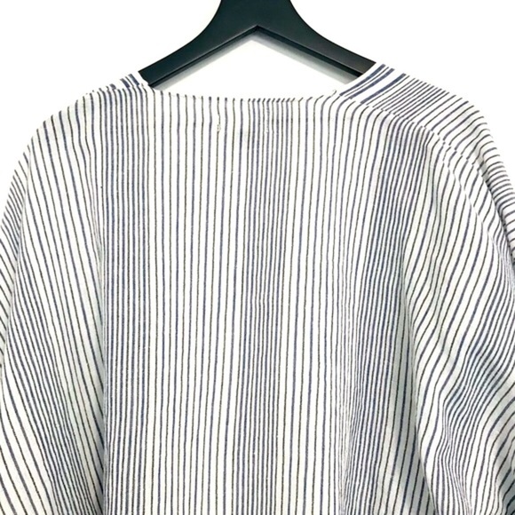 Universal Thread Oversized Stripes Ruffle Sleeves Kimono Duster Top - Picture 7 of 10